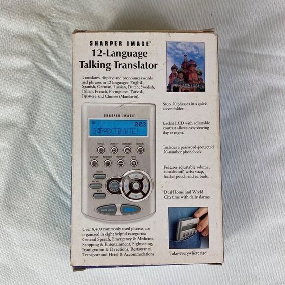Sharper Image Portable 12 Language‎ Talking Translator Model ZE400 780352355293 - Picture 10 of 12